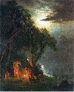Albert Bierstadt Campfire Site, Yosemite oil painting